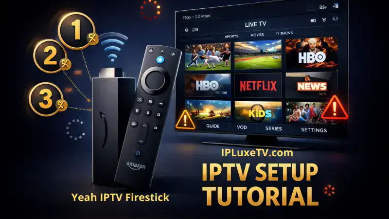 Yeah IPTV Review: 7 Honest Facts & Best Alternative 2026 2 Yeah IPTV on Firestick setup guide and performance testing results